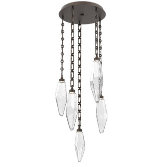 Rock Crystal LED Pendant in Flat Bronze (404|CNB0050-05-FB-CC-CH3-L1)