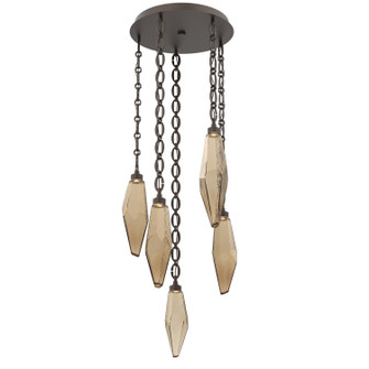 Rock Crystal LED Pendant in Flat Bronze (404|CNB0050-05-FB-CB-CH2-L1)