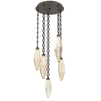 Rock Crystal LED Pendant in Flat Bronze (404|CNB0050-05-FB-CA-CH2-L3)
