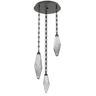 Rock Crystal LED Pendant in Matte Black (404|CNB0050-03-MB-CS-CH3-L1)