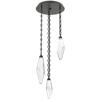 Rock Crystal LED Pendant in Matte Black (404|CNB0050-03-MB-CC-CH2-L3)