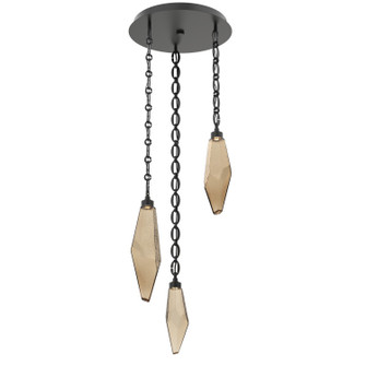Rock Crystal LED Pendant in Matte Black (404|CNB0050-03-MB-CB-CH2-L3)