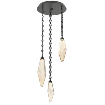 Rock Crystal LED Pendant in Matte Black (404|CNB0050-03-MB-CA-CH1-L3)