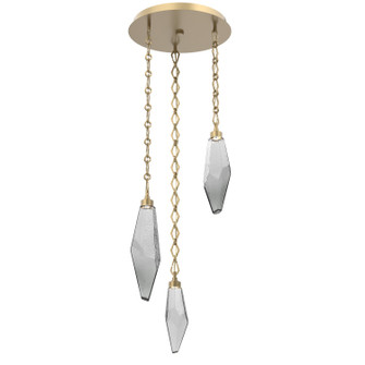 Rock Crystal LED Pendant in Gilded Brass (404|CNB0050-03-GB-CS-CH1-L3)