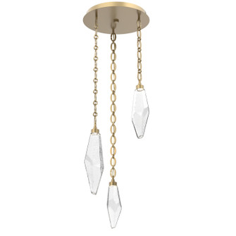 Rock Crystal LED Pendant in Gilded Brass (404|CNB0050-03-GB-CC-CH2-L3)