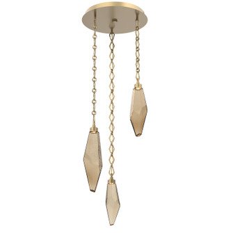 Rock Crystal LED Pendant in Gilded Brass (404|CNB0050-03-GB-CB-CH1-L1)