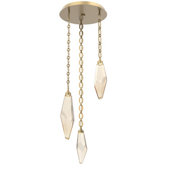 Rock Crystal LED Pendant in Gilded Brass (404|CNB0050-03-GB-CA-CH2-L1)
