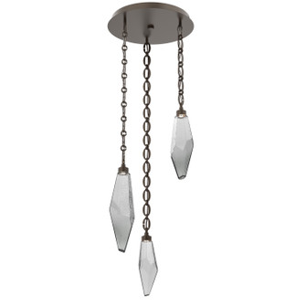 Rock Crystal LED Pendant in Flat Bronze (404|CNB0050-03-FB-CS-CH2-L1)