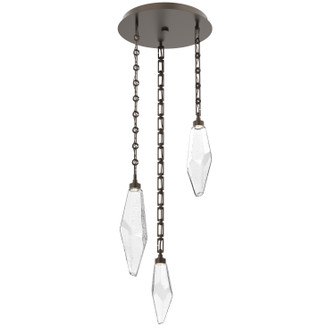 Rock Crystal LED Pendant in Flat Bronze (404|CNB0050-03-FB-CC-CH3-L3)