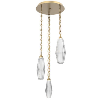 Aalto LED Pendant in Gilded Brass (404|CNB0049-03-GB-RC-CH2-L3)