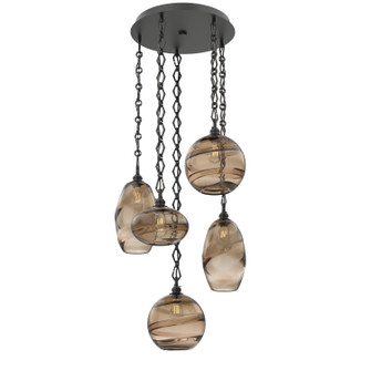 Misto Five Light Pendant in Matte Black (404|CNB0048-05-MB-OB-CH1-E2)