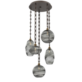 Misto Five Light Pendant in Flat Bronze (404|CNB0048-05-FB-OS-CH3-E2)