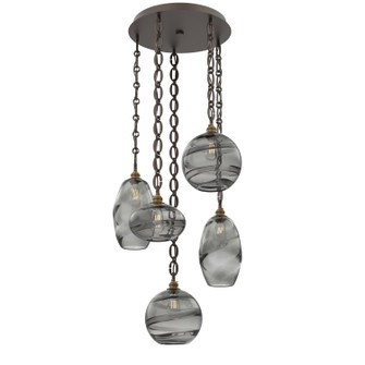 Misto Five Light Pendant in Flat Bronze (404|CNB0048-05-FB-OS-CH2-E2)