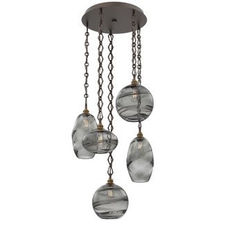 Misto Five Light Pendant in Flat Bronze (404|CNB0048-05-FB-OS-CH1-E2)