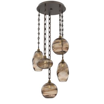 Misto Five Light Pendant in Flat Bronze (404|CNB0048-05-FB-OB-CH3-E2)