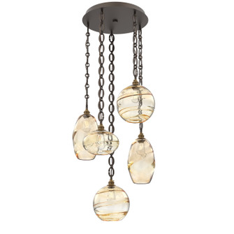 Misto Five Light Pendant in Flat Bronze (404|CNB0048-05-FB-OA-CH2-E2)