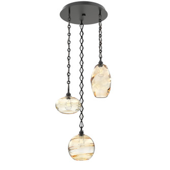 Misto Three Light Pendant in Matte Black (404|CNB0048-03-MB-OA-CH1-E2)