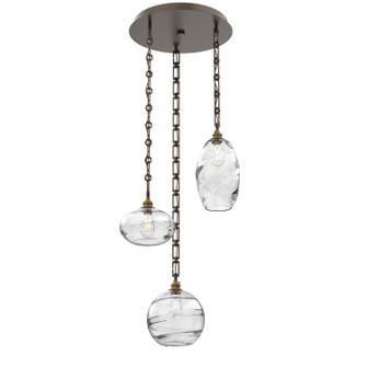 Misto Three Light Pendant in Flat Bronze (404|CNB0048-03-FB-OC-CH3-E2)