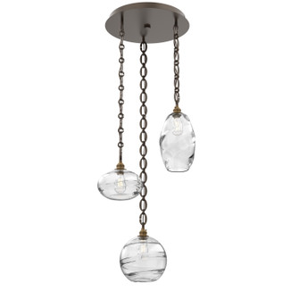 Misto Three Light Pendant in Flat Bronze (404|CNB0048-03-FB-OC-CH2-E2)
