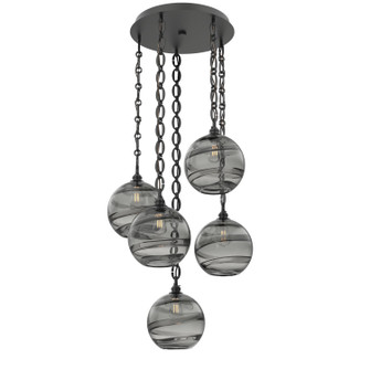 Terra Five Light Pendant in Matte Black (404|CNB0047-05-MB-OS-CH2-E2)