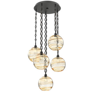 Terra Five Light Pendant in Matte Black (404|CNB0047-05-MB-OA-CH2-E2)