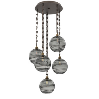 Terra Five Light Pendant in Flat Bronze (404|CNB0047-05-FB-OS-CH3-E2)