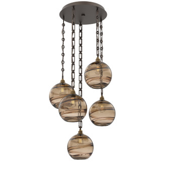 Terra Five Light Pendant in Flat Bronze (404|CNB0047-05-FB-OB-CH3-E2)