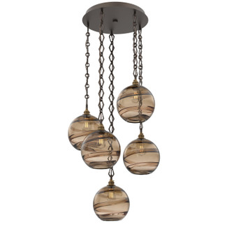 Terra Five Light Pendant in Flat Bronze (404|CNB0047-05-FB-OB-CH1-E2)
