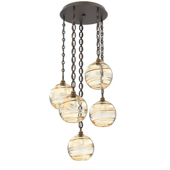 Terra Five Light Pendant in Flat Bronze (404|CNB0047-05-FB-OA-CH2-E2)