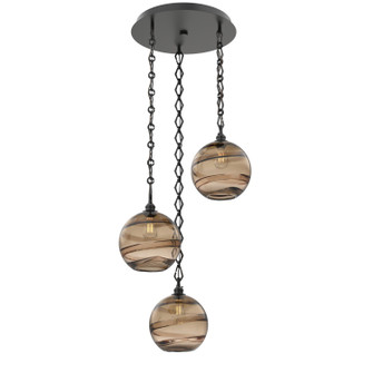 Terra Three Light Pendant in Matte Black (404|CNB0047-03-MB-OB-CH1-E2)