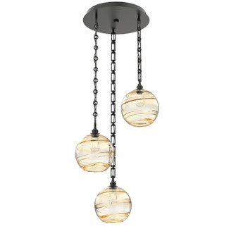 Terra Three Light Pendant in Matte Black (404|CNB0047-03-MB-OA-CH3-E2)