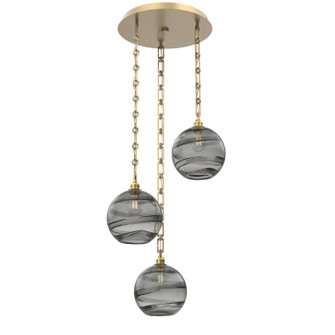Terra Three Light Pendant in Gilded Brass (404|CNB0047-03-GB-OS-CH3-E2)