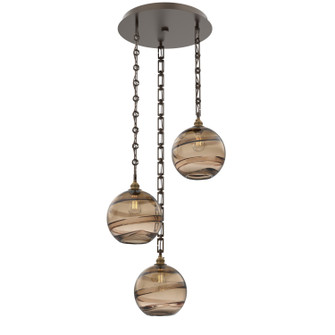 Terra Three Light Pendant in Flat Bronze (404|CNB0047-03-FB-OB-CH3-E2)