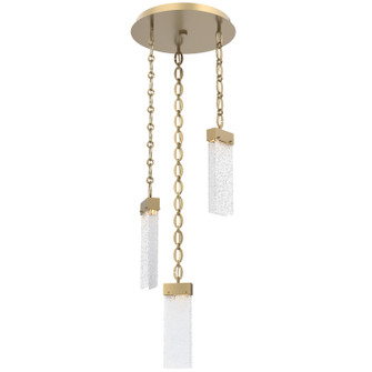Parallel LED Pendant in Gilded Brass (404|CNB0042-03-GB-CR-CH2-L3)