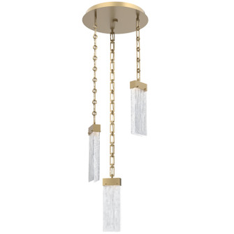 Parallel LED Pendant in Gilded Brass (404|CNB0042-03-GB-CG-CH3-L1)