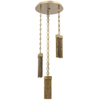 Parallel LED Pendant in Gilded Brass (404|CNB0042-03-GB-BG-CH2-L3)