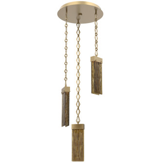 Parallel LED Pendant in Gilded Brass (404|CNB0042-03-GB-BG-CH1-L3)