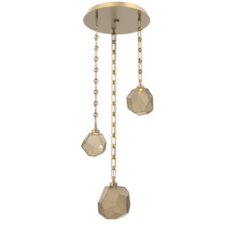 Gem LED Pendant in Gilded Brass (404|CNB0039-03-GB-B-CH3-L3)