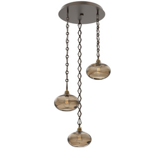 Coppa Three Light Pendant in Flat Bronze (404|CNB0036-03-FB-OB-CH1-E2)