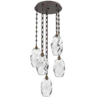 Ellisse Five Light Pendant in Flat Bronze (404|CNB0035-05-FB-OC-CH3-E2)