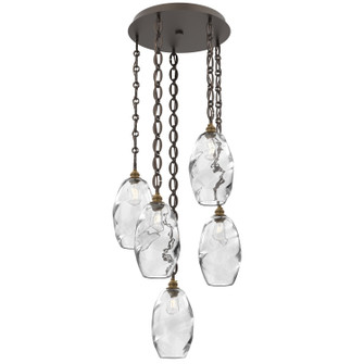 Ellisse Five Light Pendant in Flat Bronze (404|CNB0035-05-FB-OC-CH2-E2)