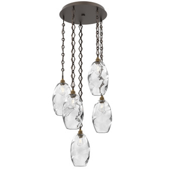 Ellisse Five Light Pendant in Flat Bronze (404|CNB0035-05-FB-OC-CH1-E2)