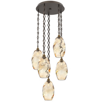 Ellisse Five Light Pendant in Flat Bronze (404|CNB0035-05-FB-OA-CH1-E2)