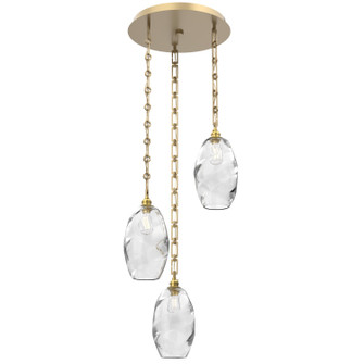 Ellisse Three Light Pendant in Gilded Brass (404|CNB0035-03-GB-OC-CH3-E2)