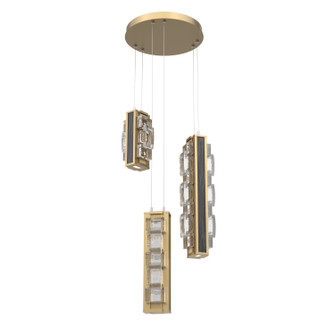 Tessera LED Pendant in Gilded Brass (404|CHB0100-03-GB-TE-CA1-L3-W02)