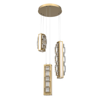 Tessera LED Pendant in Gilded Brass (404|CHB0100-03-GB-TE-CA1-L1-W01)