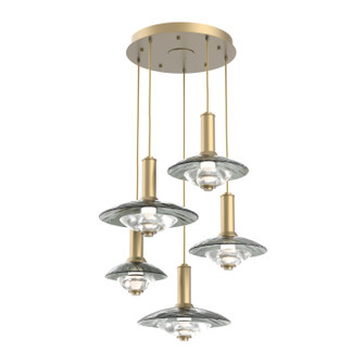 Cirrus LED Pendant in Gilded Brass (404|CHB0098-05-GB-SG-C01-L3)