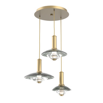 Cirrus LED Pendant in Gilded Brass (404|CHB0098-03-GB-SG-C01-L3)