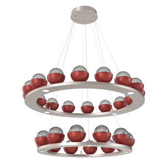 Cabochon LED Chandelier in Beige Silver (404|CHB0093-2B-BS-S-CA1-L1-RE)