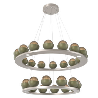 Cabochon LED Chandelier in Beige Silver (404|CHB0093-2B-BS-B-CA1-L1-GE)